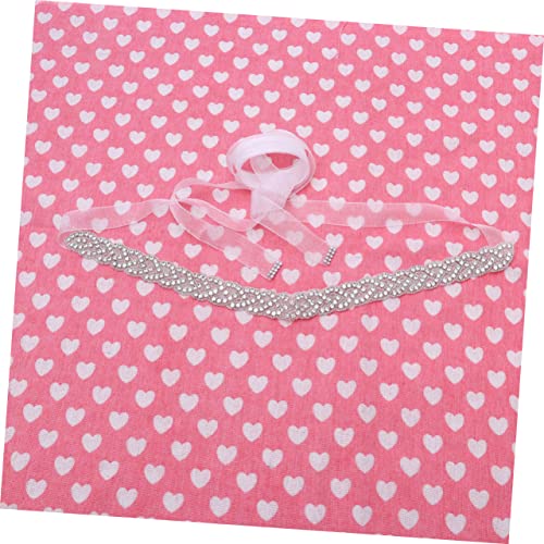 Healifty Elegant White Bridal Rhinestone Wedding Dress Belt Handmade Crystal Decor Sash for Bride Pearl Embellished Waistband for Formal Occasions and Bridesmaids3