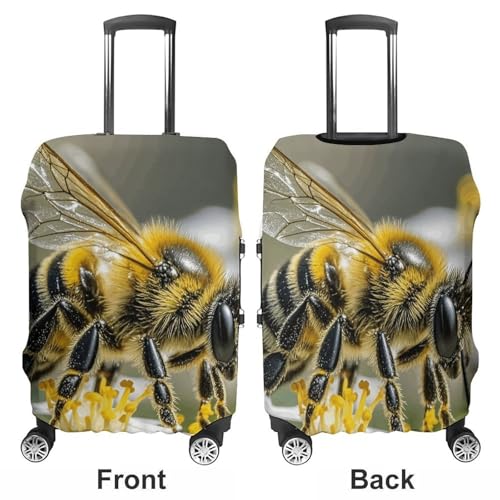 Honey Bee Luggage Cover, Elastic Luggage Protector Fits 19-32in Suitcases, Washable & Anti-Scratch Suitcase Cover for Men Women L3
