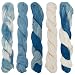FREEBLOSS 5 Pcs Sashiko Thread Sashiko Kit Sashiko Skein 110 Yards*5 Colors Natural Plant Dyed Sashiko Cotton Embroidery Thread Japanese Quilting & Embroidery Sashiko Kit Supplies