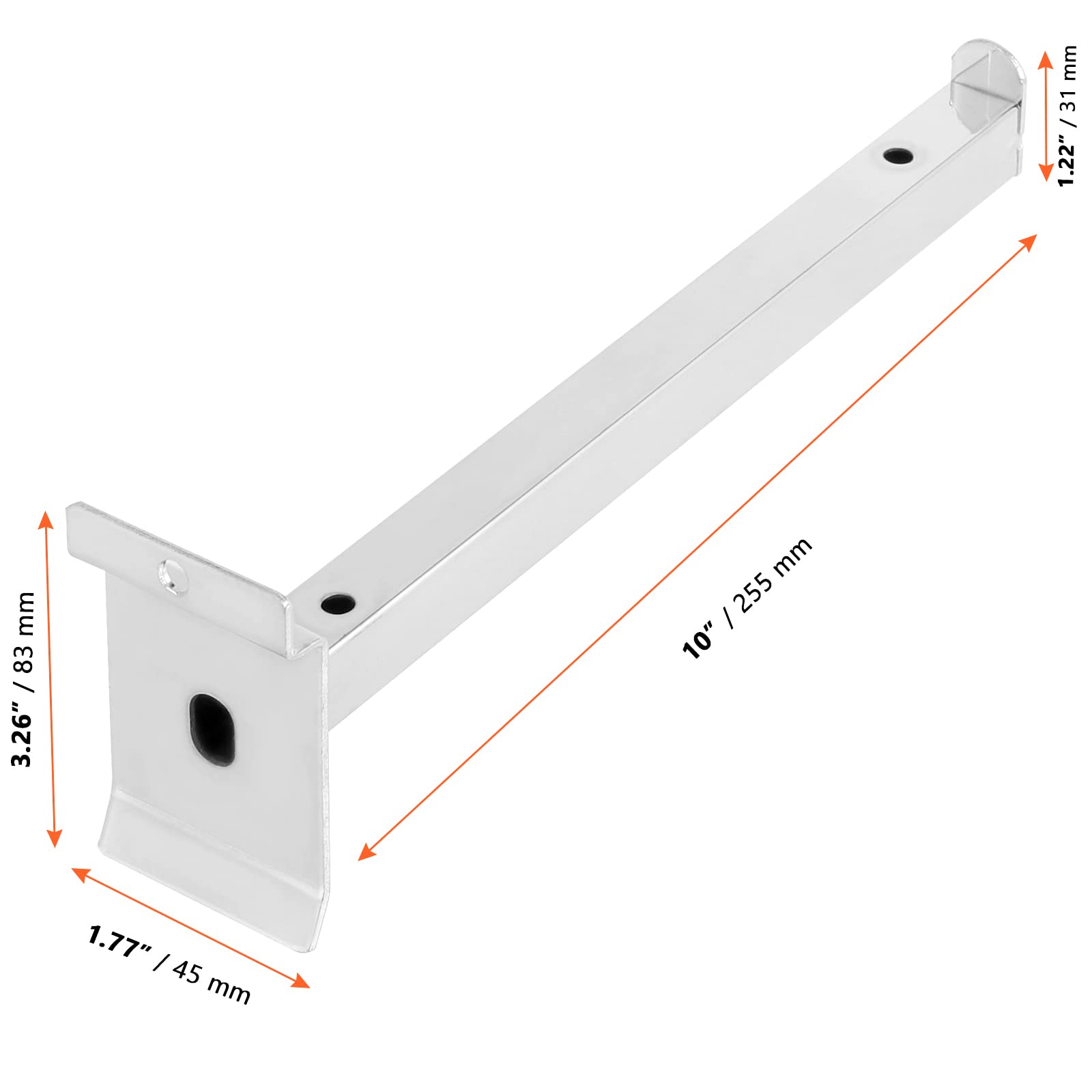 SINJEUN 12 PCS 10 Inch Slatwall Hooks, Heavy Duty