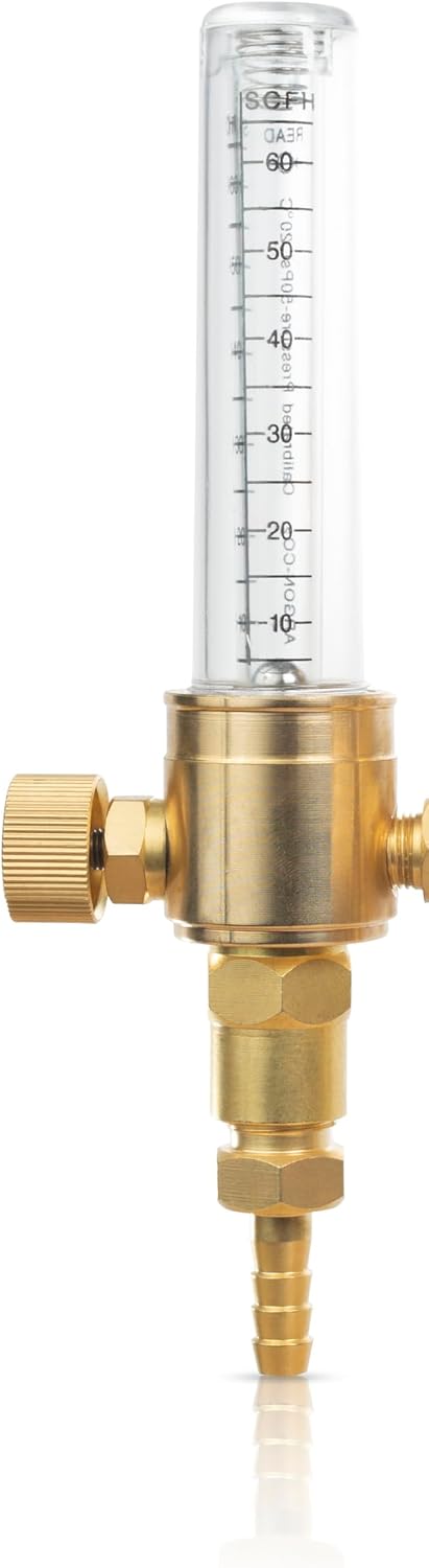 Replacement Argon Flowmeter Outlet Fittings | 1/4" Hose Barb + 5/8"-18UNF Flare