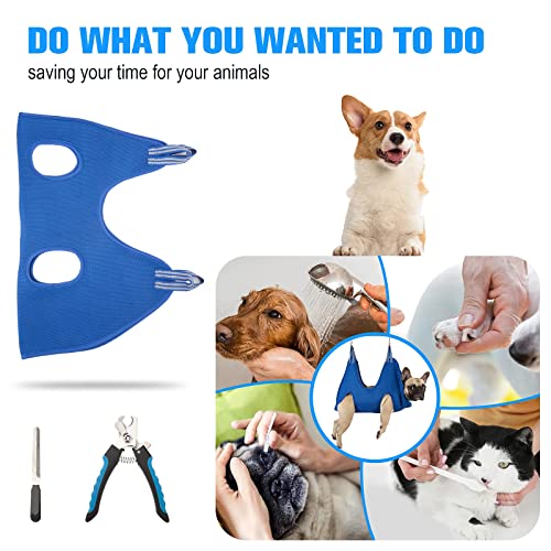 Image of Kkiimatt Dog Grooming Hammock Harness for Extra Small Dog, XS Grooming Hammock for Pet, Dog Nail Hammock with Nail Clippers /Trimmer, Grooming Sling Holder Hanger for Nail Trimming /Clipping