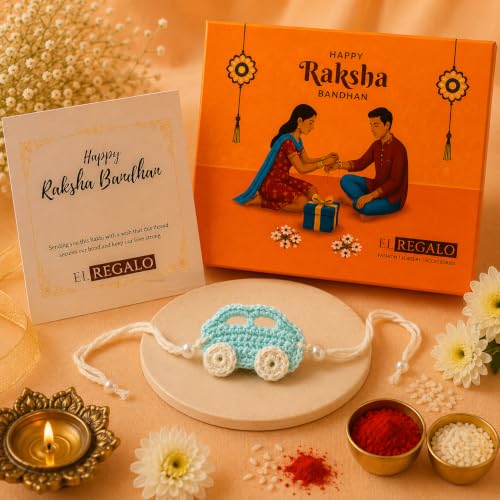 Image of El Regalo Kids Rakhi- Crochet handmade Rakhis for Little Brother /Niece /Nephew | Soft, Knitted Crochet Rakhis with Cartoon Characters- for Kids /Babies /Toddlers