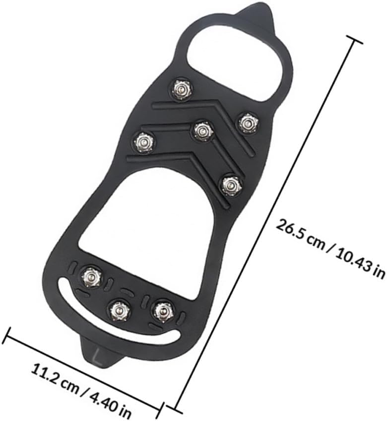 Unisex Snow Claws Shoe Covers 1 Pair Black TPE Metal Anti Skid