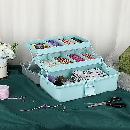 IGNPION 3 Layer Craft Stackable Storage Box 7-compartment Mulit Purpose Dividers Storage Container for Storing&Organising Toys - Image 2