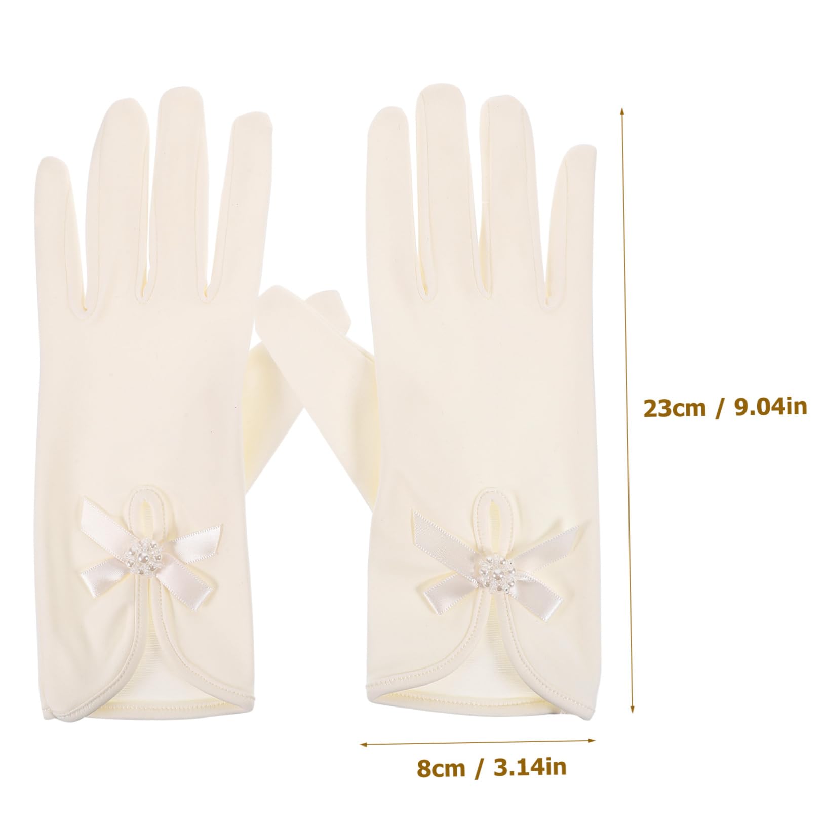 BESPORTBLE Bridal Party Gloves Satin Wedding Gloves Comfortable Fit for Girls Brides
