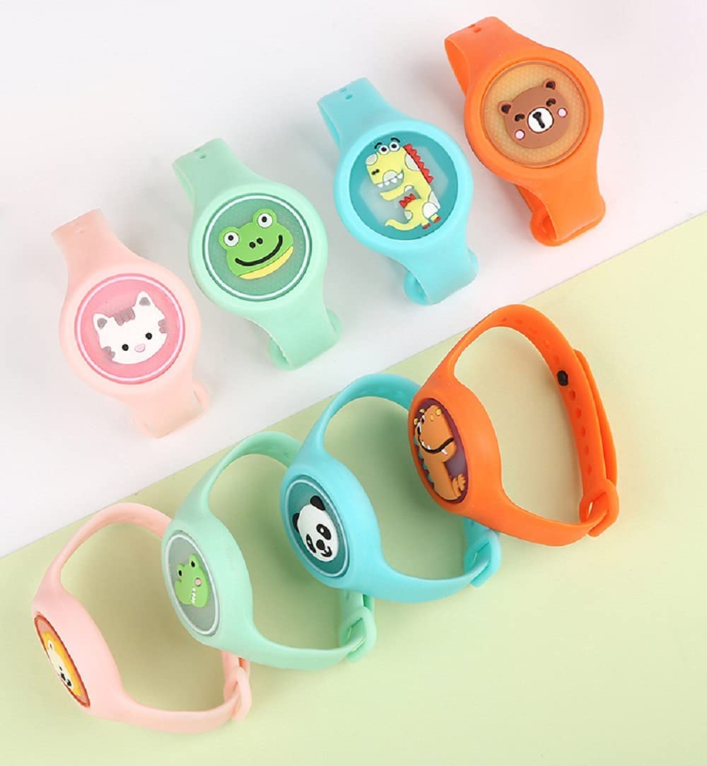 Mosquito Repellent Bands with LED Light Up | Kids LED Light Rakshabandhan Rakhi Bands | Insect & Bug Pest Repeller Bracelet with Essential Oils For Kids and Adults (Pink)