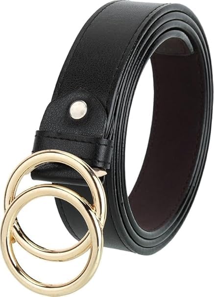 Women's Adjustable Vegan Leather Belt (Black) | Belt for Jeans| Ladies belt for women Any Occasion | Waist Belt for Women up to 38 Inches_061-image-31