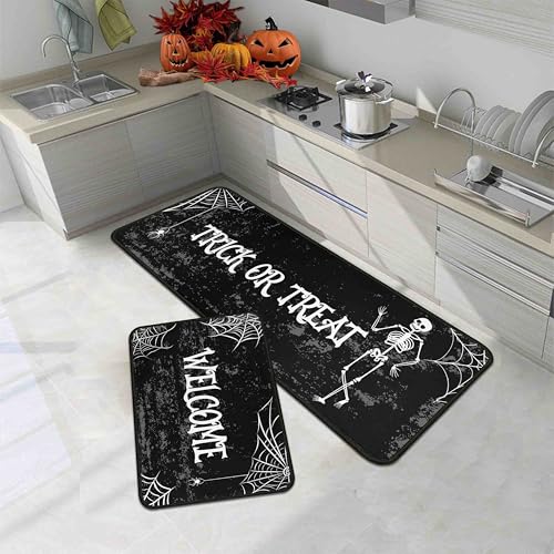 Lumiprinta Halloween Skull Kitchen Rugs Set Of 2 thumb #2
