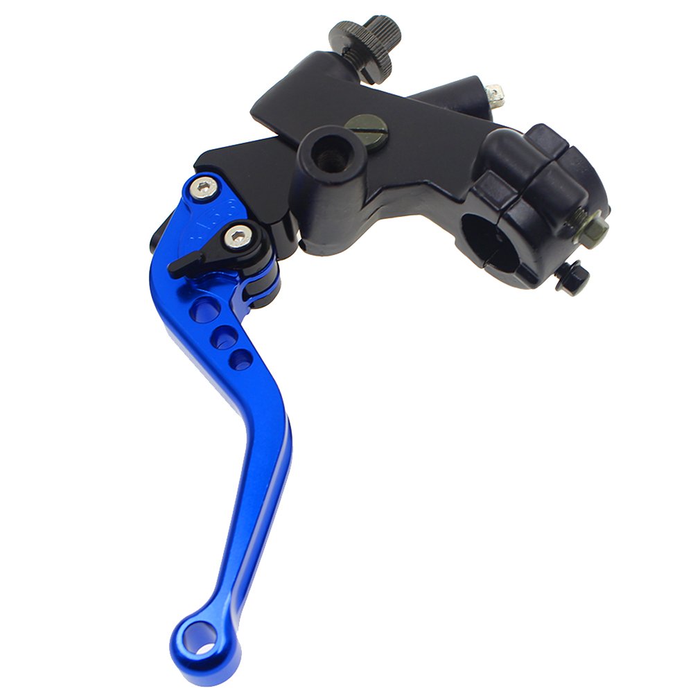 FXCNC CNC Motorcycle Brake Master Cylinder Reservoir Clutch Lever Universal Fit For Most Brand 125cc To 500cc Sport Bike Street Bike Scooter Dirt Bike With 7/8" (22mm) End Standard Handlebar Green