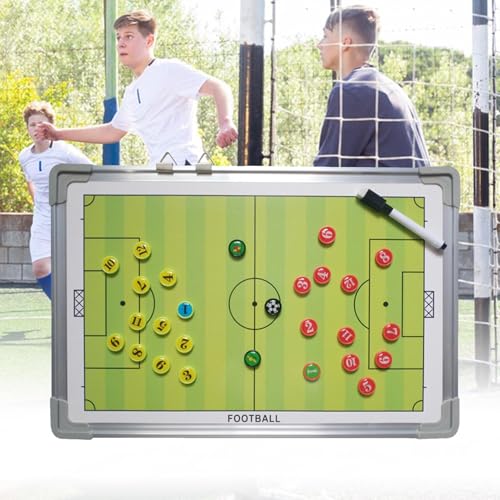 Tableau de football magnétique blanc effaçable avec 2 stylos de planification - 3