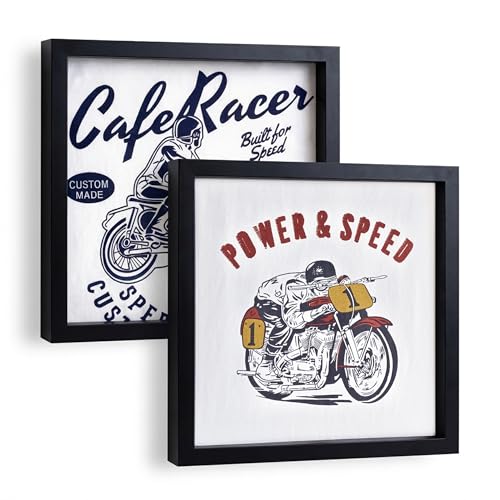 trlry 2 Pack T Shirt Display Frame 13x13, Solid Pine Wood Shadow Box