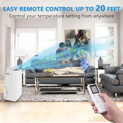 Image of Portable Air Conditioners 14000 BTU 3-IN-1 Freestanding AC Unit, Cools Up to 750 Sq.Ft, Fan /Dehumidifier /Cooling Modes, with Remote Control, Smart and Sleep Mode, 24H Timer, Auto Swing, Window Ki