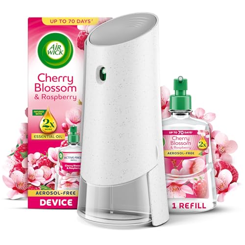 Air Wick Cherry Blossom & Raspberry Aerosol-Free Automatic Spray Kit Lasts up to 70 Days Air Freshener