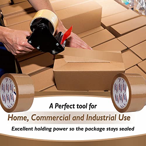 Image of Brown Tape 2 Inch Multipurpose Clear Tape For Home And Office Use, Decorating And Diy Industrial Packaging Tape Box Packing 200 Meter Pack of 12