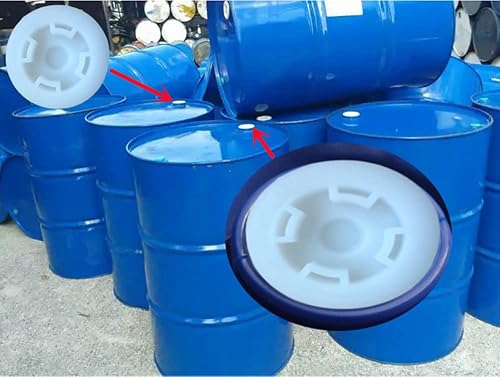 Miniatura 5 de Paquete de 5 tapones de rosca fina de 2 pulgadas, tapas de rosca con junta, tapón de tambor de refuerzo de polietileno para tambor de plástico de 55