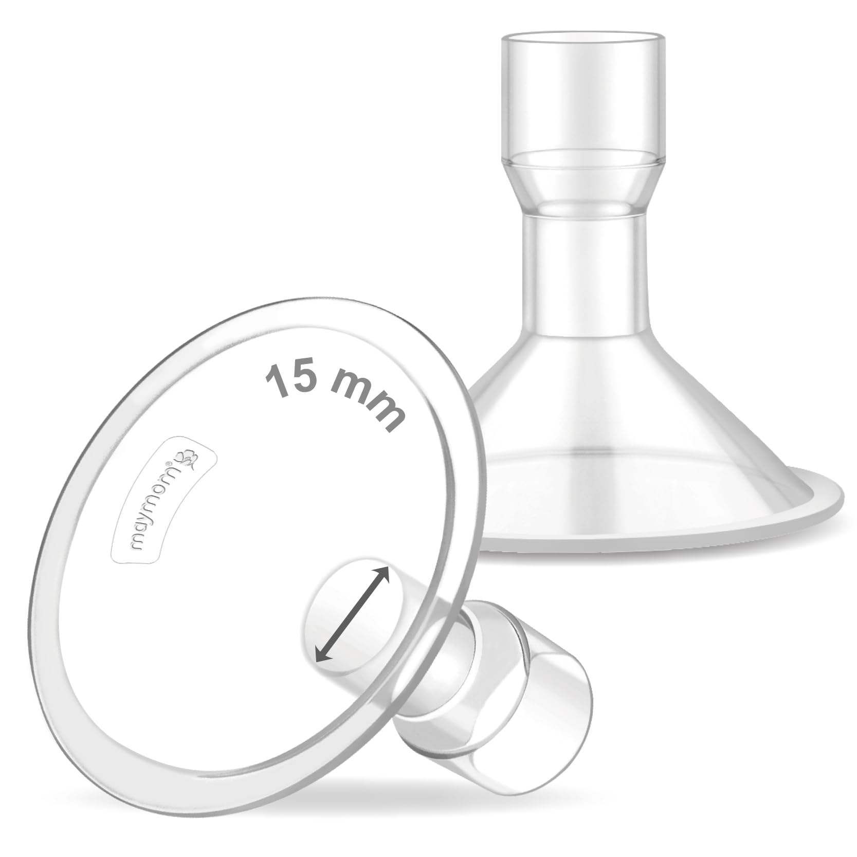 Maymom MyFit 15mm Shield (2pc) Compatible w Maymom Widemouth Connector Not Original Spectra S2 Accessories Spectra S1 Not Original Spectra Pump Parts Spectra Flange