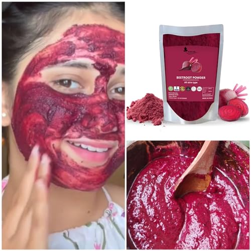 Image of Beetroot Powder | Reduce Darkspots, Pigmentation and Tanning | Bright and Glowing Skin | Facepack -For Face, Lips and Body- (100 gm)