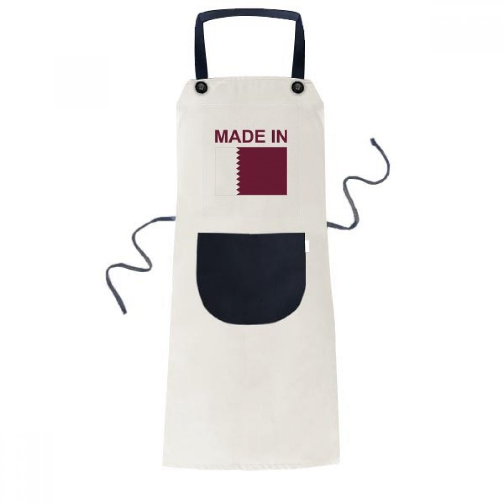 Tablier Qatar bavoir de cuisine mixte noir 70x67cm avec poche pour cuisinier et pâtissier