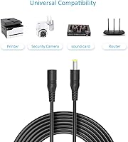Vista 4 de Belker Paquete de 2 cables de extensión CC de 3 y 6 pies, cable de extensión de alimentación de 12 voltios para cámara de seguridad IP CCTV, cámara