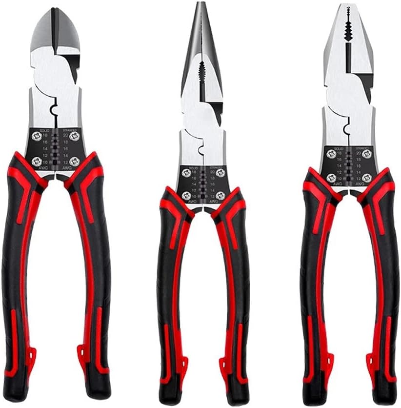 Multitool Pliers Set Wire Cable Stripper Cutter Crimper Crimping Tool Stripping Cutting Long Nose Diagonal Hand Tools