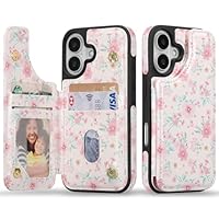 Custodia in pelle blu per iPhone 16e con 9 scomparti carte e zip