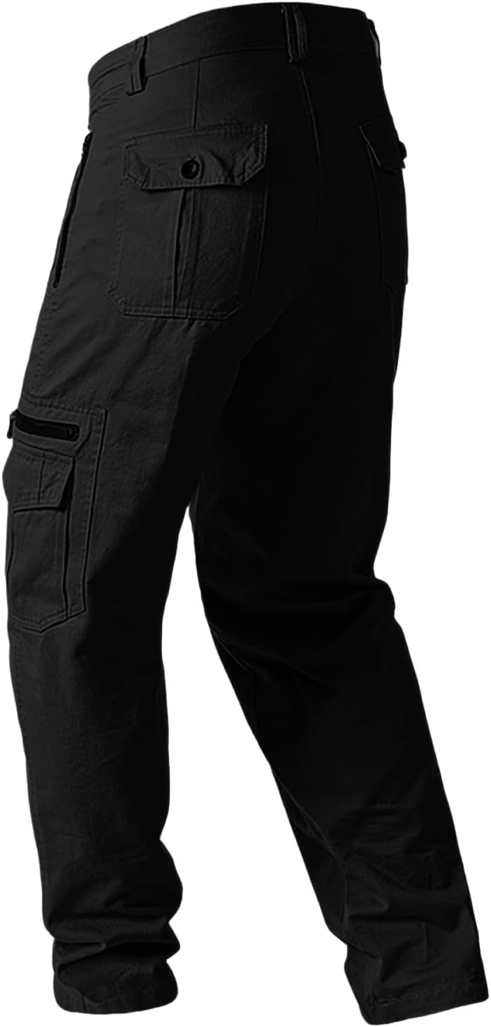 Mens Cotton Tactical Hiking Pants Lightweight Stretch Resistant Ripstop Military Combat Cargo Work Pant with Pockets