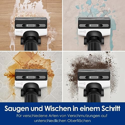 Bild 2 Tineco Floor ONE S6 Nass Trockensauger, Kabelloser Nass Trocken Staubsauger, Akku Saugwischer mit LED-Anzeige All-in-One Staubsauger mit Wischfunktion 35min Laufzeit für Hartböden