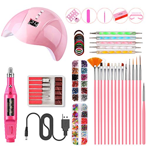 Tmtop Nail Manicure Set 36W Nail Dryer Light Electric Nail Drill Nail File Brushes Nail Art Tools Set