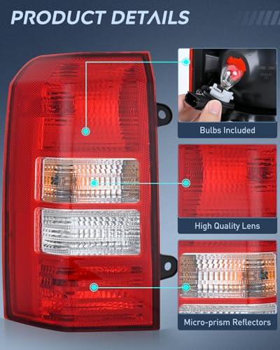 Image of Nilight Taillight Assembly Compatible with 2008-2017 Jeep Patriot