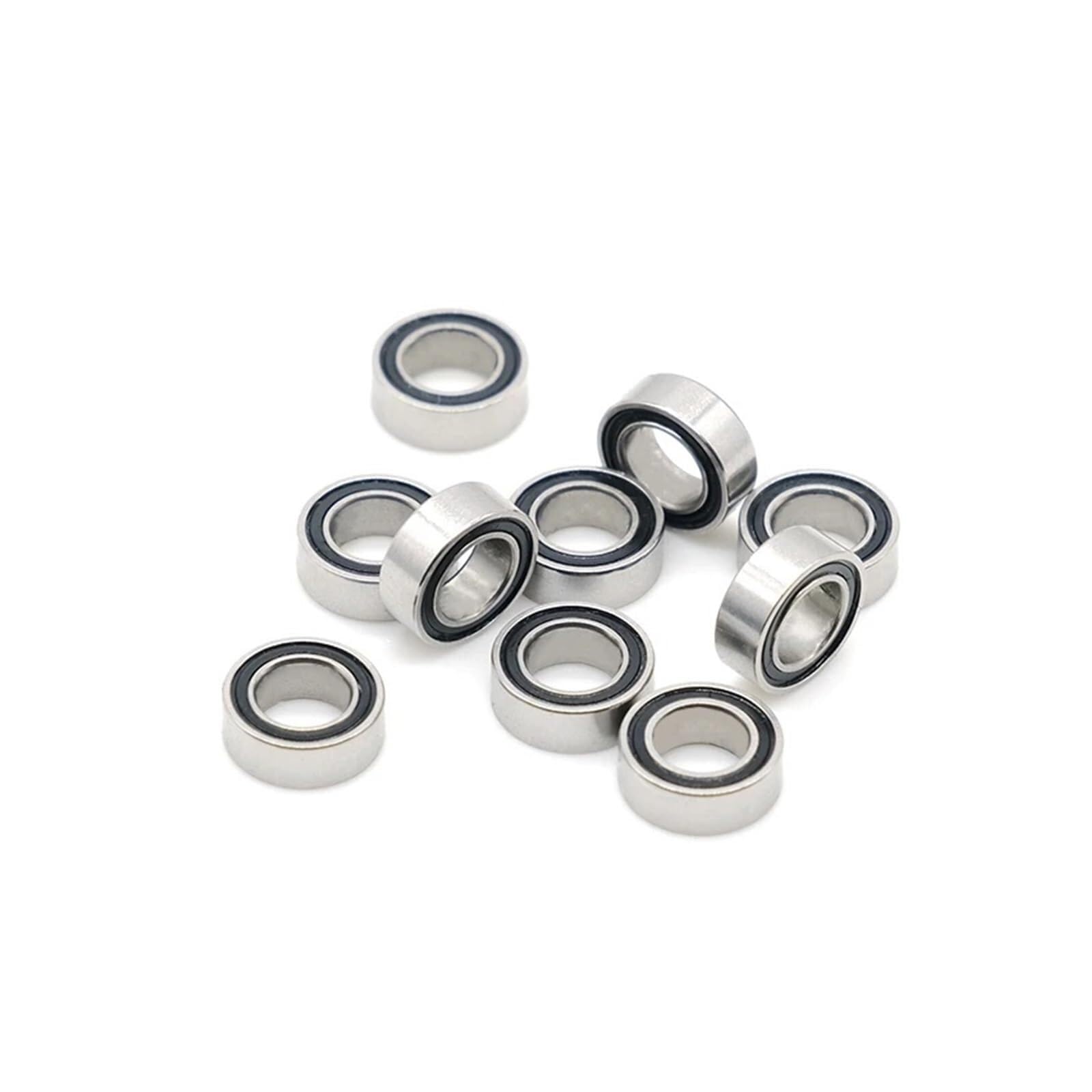 Namiar, 10 sztuk ABEC-7 SMR74-2RS SMR74 2RS 4x7x2,5 Mm Łożysko ze stali nierdzewnej Łożyska do kołowrotka wędkarskiego 4 * 7 * 2. Szczęście