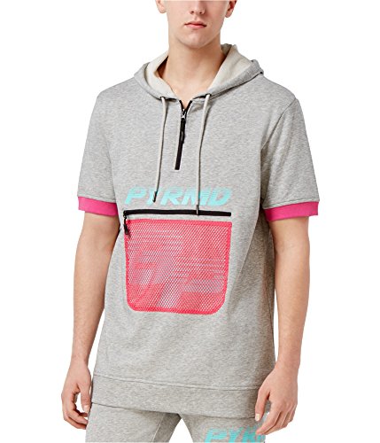 Black Pyramid Mens Cotton Hoodie Sweatshirt, Grey, XX-Large