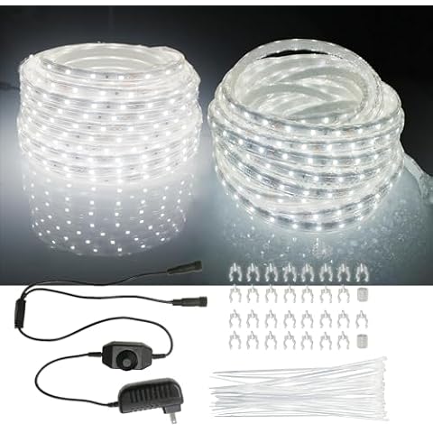 RYGDENG 100FT Waterproof Outdoor LED Rope Lights Cover