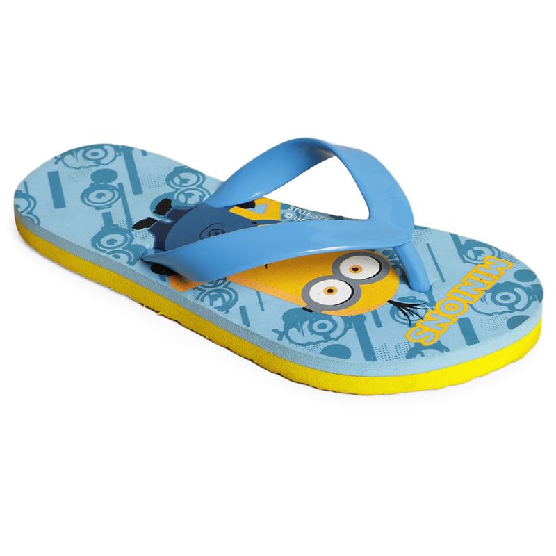 Kidsville Kids Boys Minions Printed Light Blue Flipflops (B0CKBX7F3S) Amazon Price History, Amazon Price Tracker