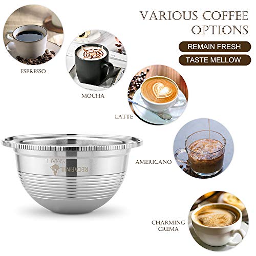 Cápsulas de café reutilizáveis Blusea, cápsulas de café em aço inoxidável, compatíveis com máquina d