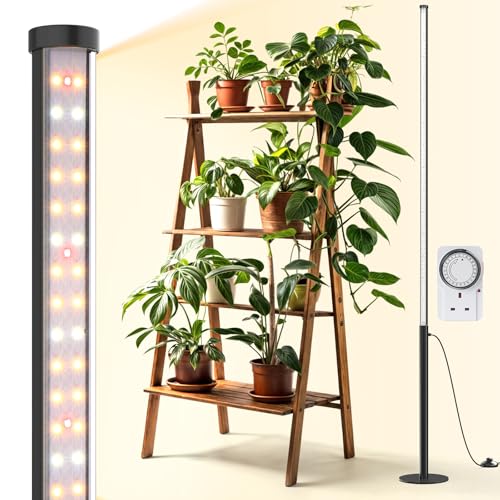 Lampe de croissance debout Barrina T10 Pro avec minuteur, 42W, 169 LED, éclairage vertical à spectre complet pour plantes d’intérieur, couverture large,...