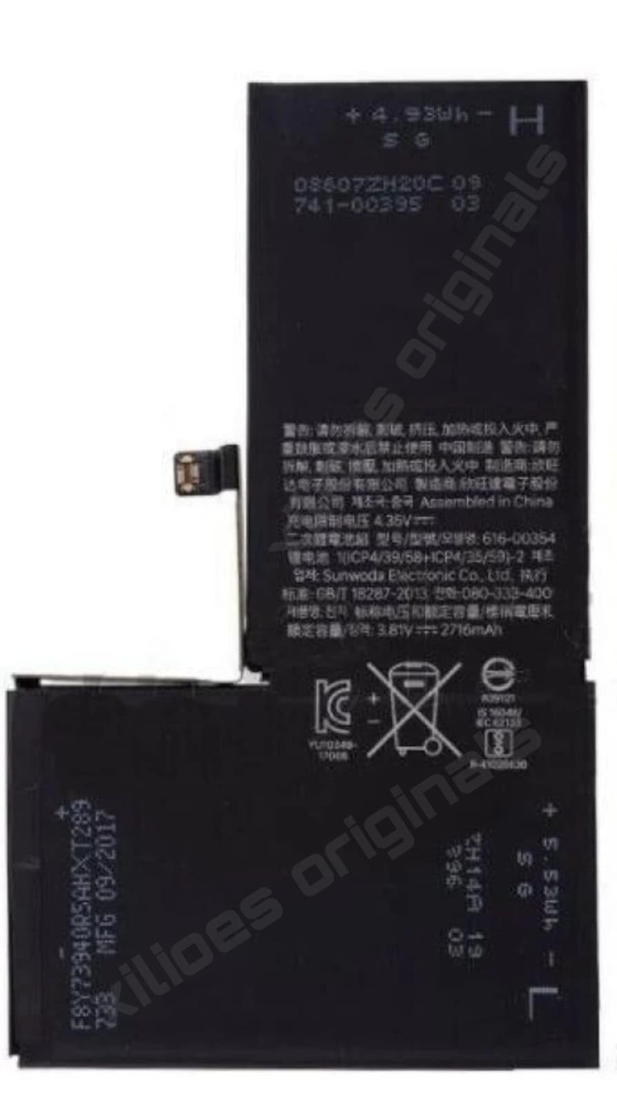 XILIOES ORIGINALS® Battery for iPhone X A1865 A1901 A1902 A1903