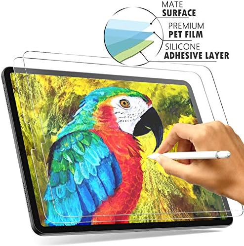 2pack Paperlike Screen Protector for iPad Pro 12.9 2020/2018,Tuxlke iPad Pro 12.9 Paperlike Screen Protector Compatible with Apple Pencil/Anti Glare/Anti-Fingerprint/Bubble-Free