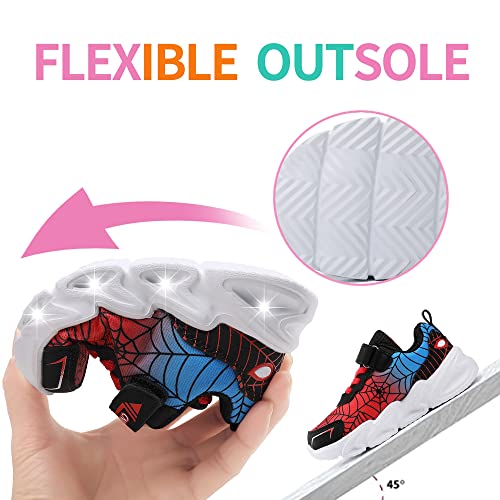 Toddler Boys Light Up Shoes Lightweight LED Flashing Breathable Mesh Walking Sneakers for Toddler and Little Kids4