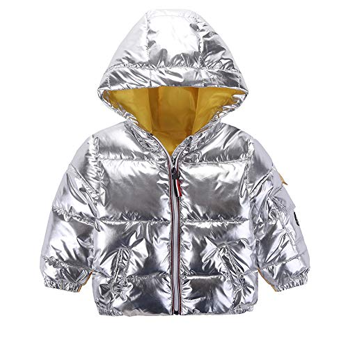 Boys Clothes Shining Color Warm Zipper Winter Coat
