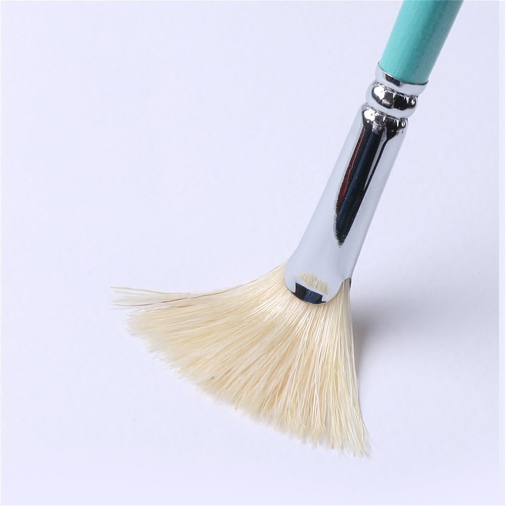 XBTGS Pennello a ventaglio per pittura ad olio ad acquerello, pennelli a coda di pesce, grigio, come mostrato, grigio come mostrato
