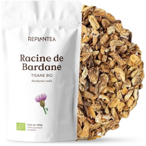 Tisane Racine de Bardane BIO 200g (100 Tasses) | Dépurative pour une Peau Nette et Saine | Infusion Détox en Vrac | REPLANTEA