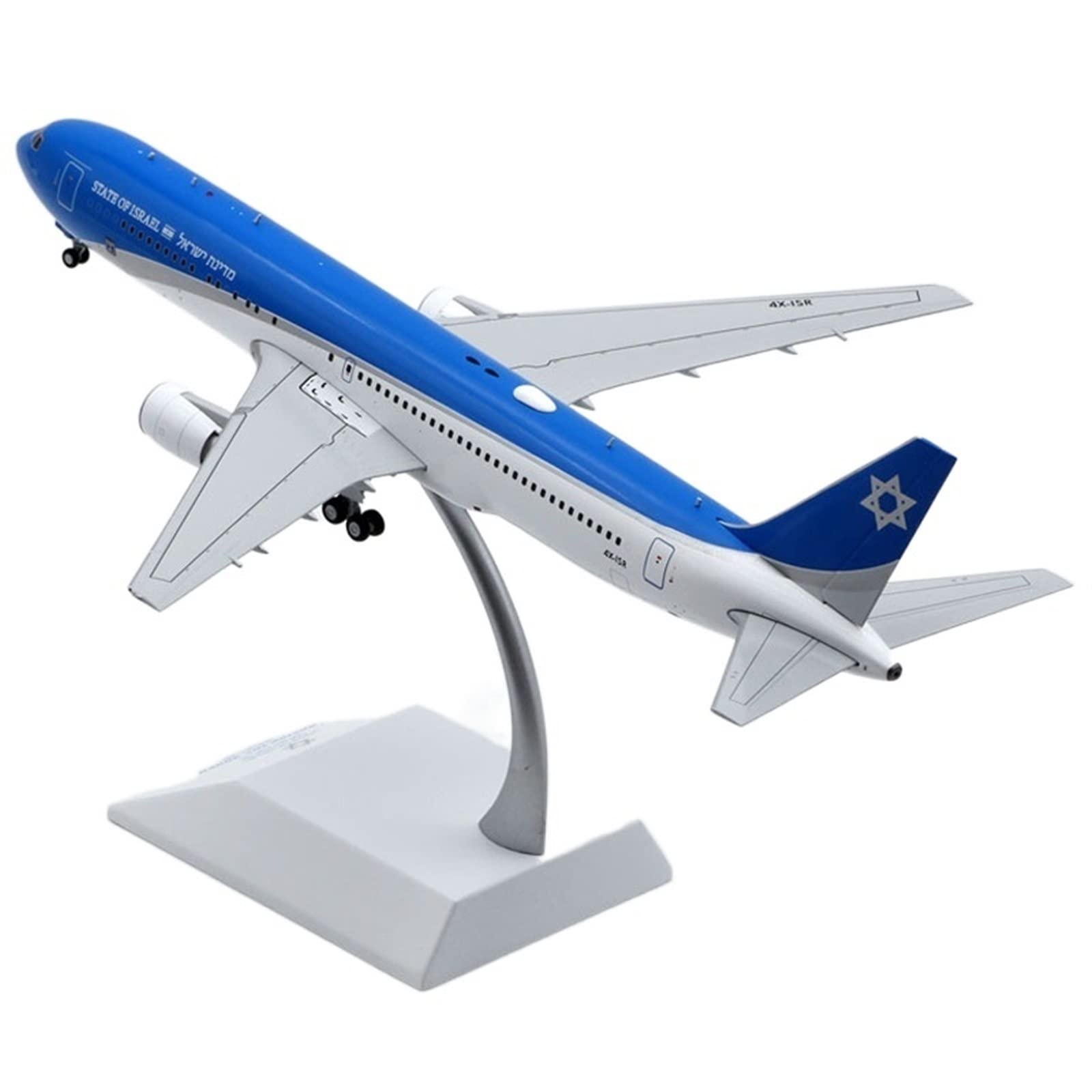 ZXLIHS Skala 1 200 El Al dla B767-300er 4x-isr Odlewany materiał stopowy Samolot Pamiątkowa dekoracja Zabawka Miniaturowy zestaw hobbystyczny