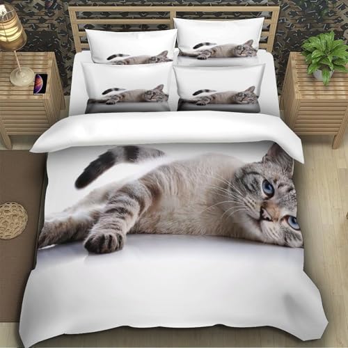 Parure de lit camouflage 260x220cm avec housse de couette en microfibre - 5