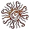 Wacky sun metal wall art indooroutdoor decor 12 copper rust proof wall sculpture made in usa ideal for bedroom garden home patio and farmhouse  urban country home decor