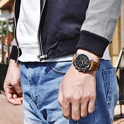 Image of BENYAR Men's Watch Quartz Movement Watches for Men 3ATM Waterproof Men's wristwatches Multifunctional Chronograph with dial Date Display Business Casual