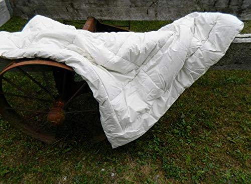 Alpaca/Wool Filled Duvet for Twin, Full, Queen or King, Natural and Sustainable 100% Organic Cotton Cover (Twin)