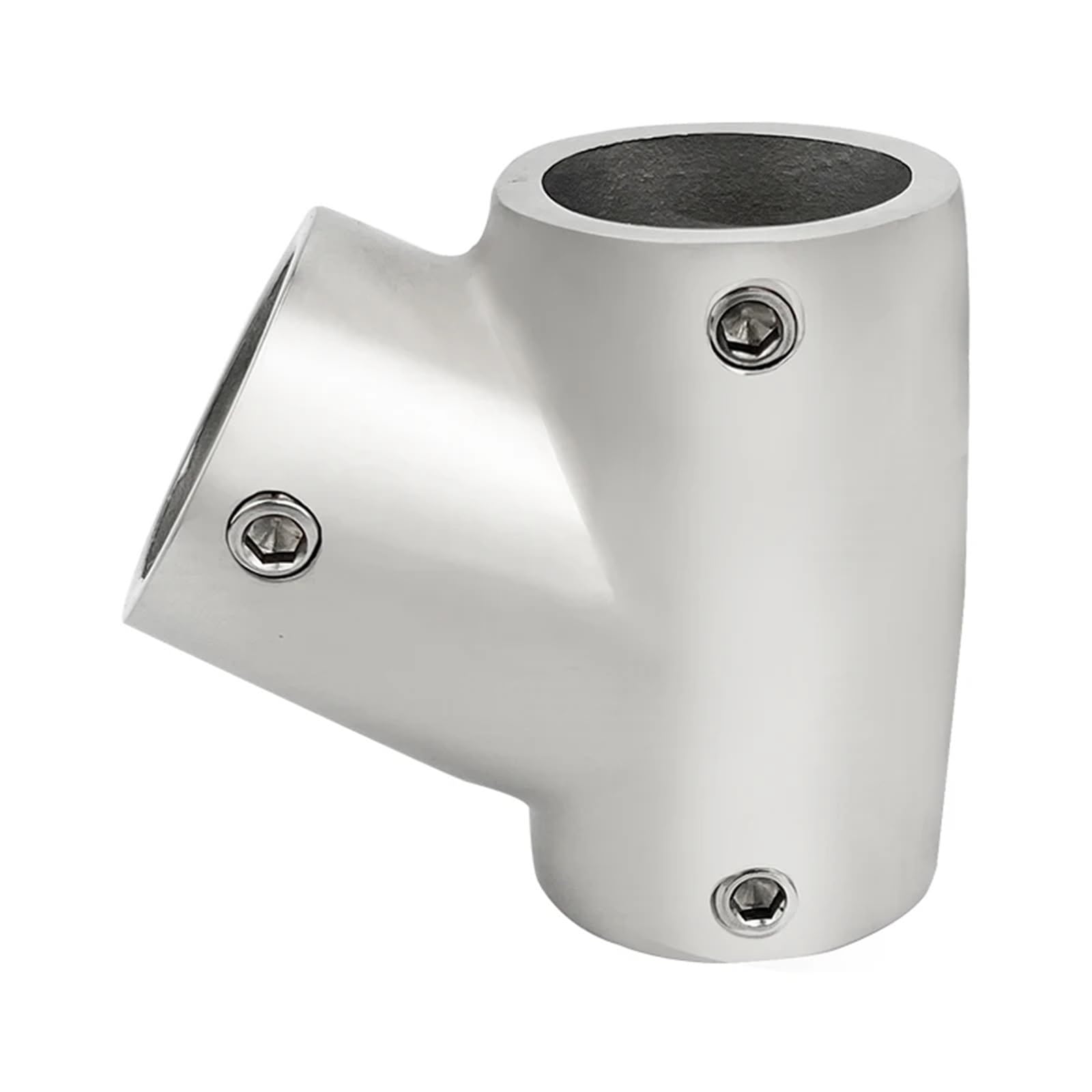 316 Złączka poręczy do łodzi ze stali nierdzewnej 60 stopni, lewa T/Tee, wytrzymała, do rur rurowych 22/25 mm (22 mm)