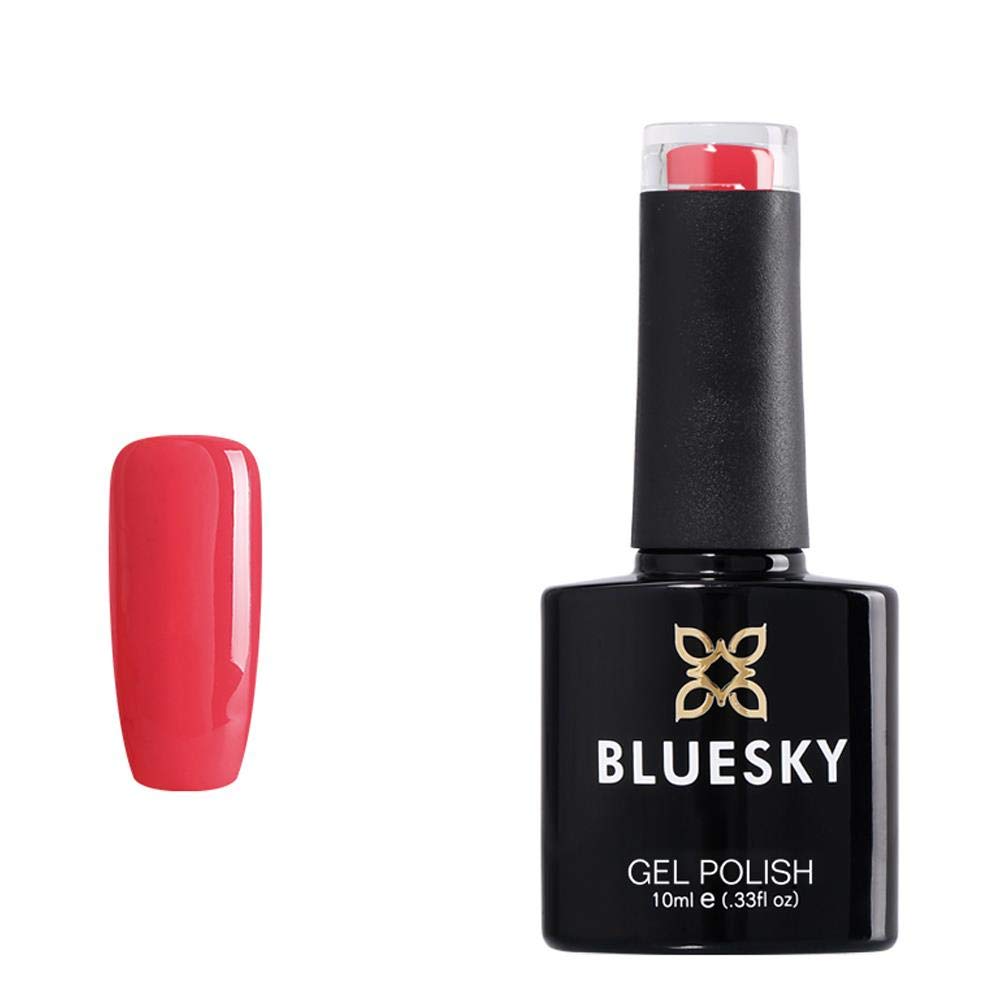 Bluesky Lakier do paznokci żelowych, Tropix, 80505, Czerwony, Neon (Do Lampy Uv I Led) - 10 Ml