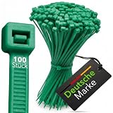 BeBo, fascette stringicavo verde, 2,6 x 100 mm, 100 pezzi, stabili e versatili per interni ed esterni, fissaggio discreto per cavi per casa e artigianato